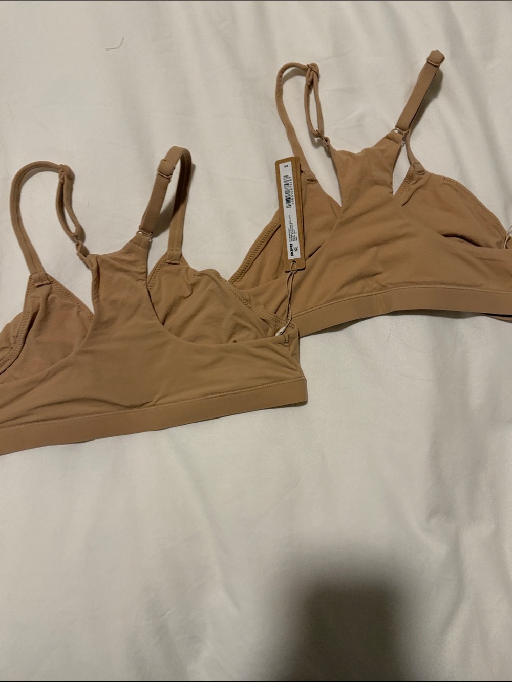 3 SKIMS Everyday Racerback Bralettes- Black & Nude - Picture 6 of 9
